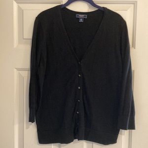 Chaps Black Cardigan
